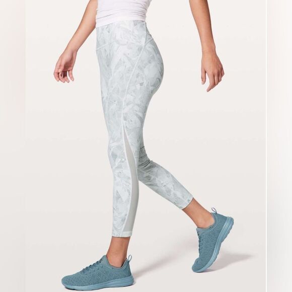 Lululemon Train Times 7/8 Pant *25" Jasmine White Multi / White 8 Leggings - Picture 1 of 10